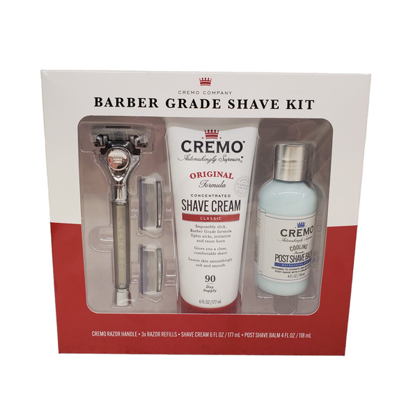 Luxury Shaving Kit Cremo Barber Grade Shave Kit Mens Christmas Gifts Shaving Set - Picture 2 of 15